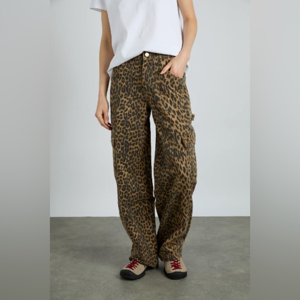 Damson Madder Leopard Print Cargo